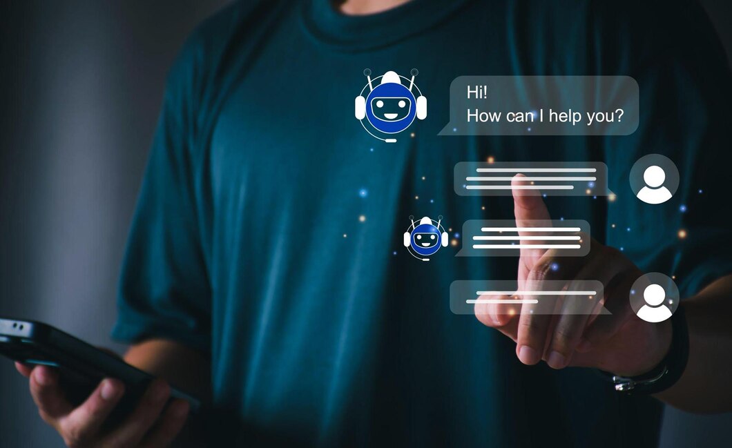 Customer engaging with chatbot